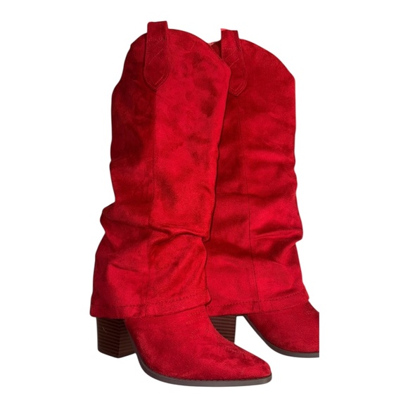 Beautiful Red Knee High Boots - Picture 7 of 11